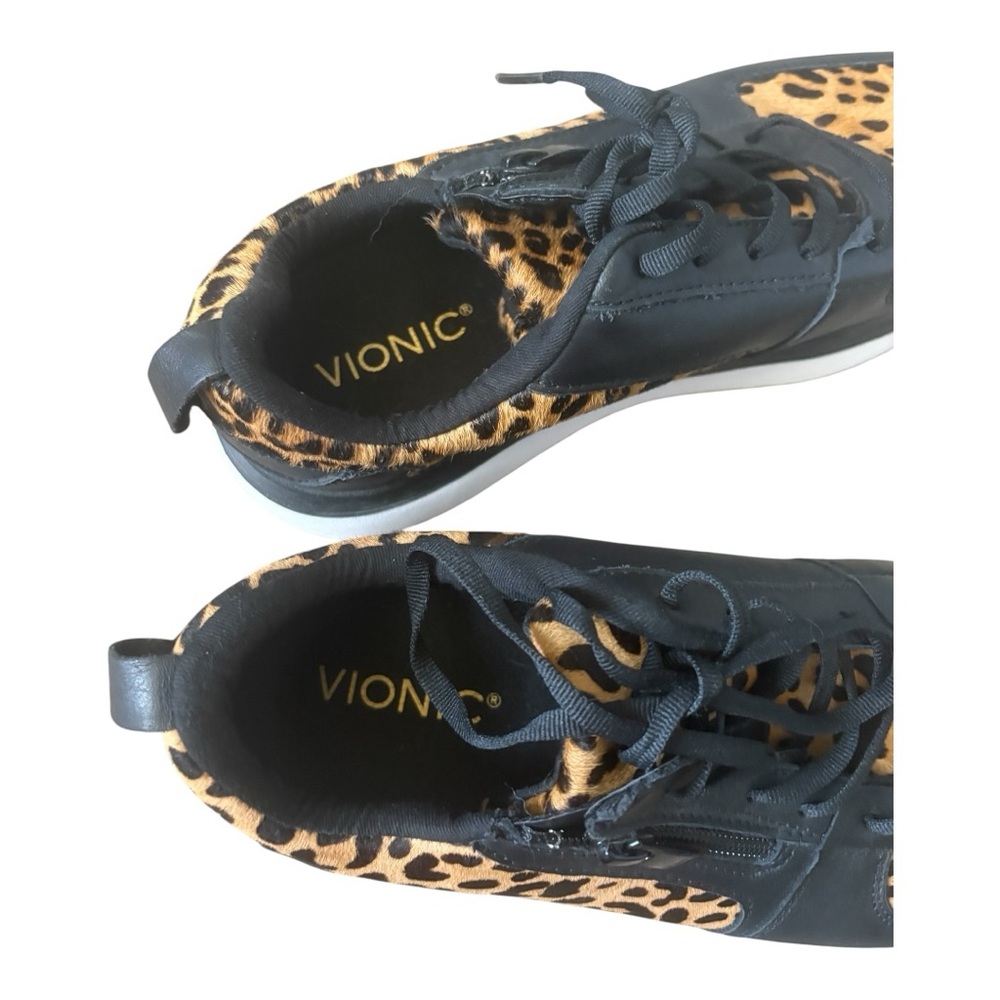 Vionic Delmar Remi Leopard Print Sneakers Size 9.5 Orthotic Comfort Shoes - Picture 5 of 9
